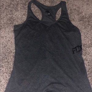 Fox tank All gray black logo